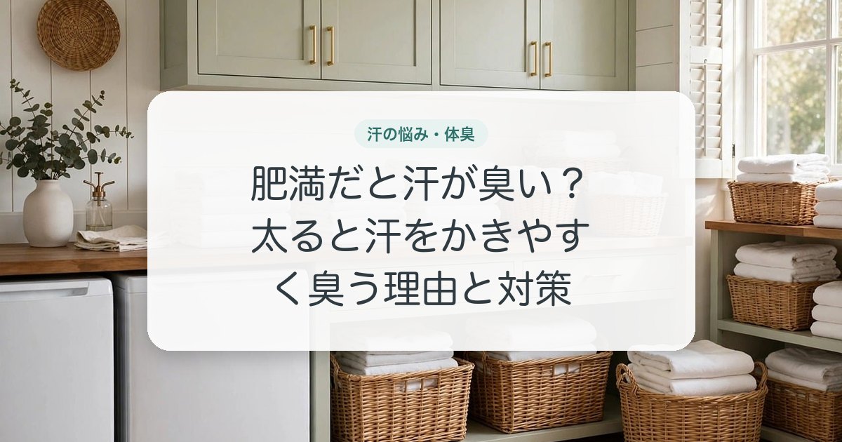 肥満だと汗が臭い？太ると汗をかきやすく臭う理由と対策